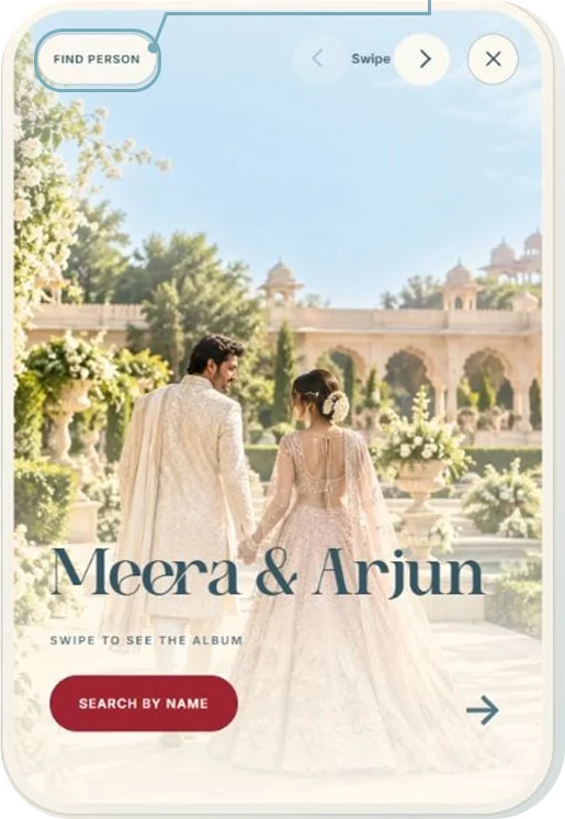 Relive wedding PWA album screen supplied by Kohuwa